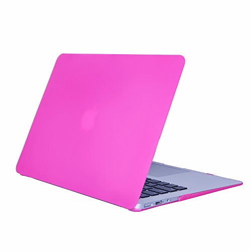 Liamoo® Schutzhülle für Apple MacBook Air 13,3" Zoll Modell A1369/A1466 von 2016 aus Kunststoff, Hard Cover Case Hülle, rundum Schutz für MacBook Pro in Pink transparent
