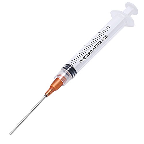 Spritze mit Nadeln mit stumpfer Spitze und Caps – 20ml, 5ml, 3 ml, 1 ml, und 14Gx1.5 “ 16Gx1.5 “ 18Gx1.5 “ 20Gx1.5 “ für Nachfüllung und Mess E-Saft, E-Liquids, E -cigs, Vape, Leimgerät, Ölabgabe - 5