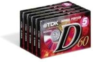 Cintas de Cassette Audio TDK 5 x D-60 - (60 minutos)