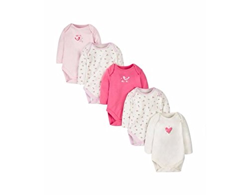 Mothercare Regular Fit Cotton Bodysuit (Pack of 5)(JC109-1_multicoloured_0-3 months) RS.749 (50.00% Off) - Amazon
