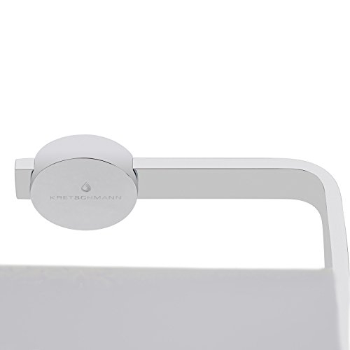 Kretschmann Toilettenpapierhalter Edelstahl Chrom – Bad WC Design Toilettenpapierrollenhalter, hochwertig glaenzend, Wandmontage, 1 Stück - 3