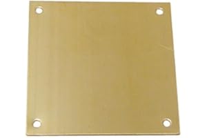 GÉNÉRIQUE Plaque de propreté laiton - Carré - 65 x 65 mm - Percée - Duval