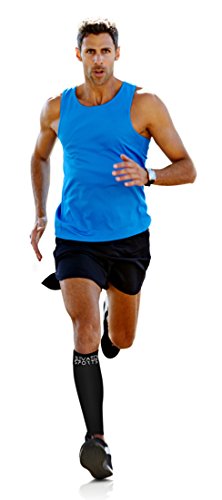 Waden Kompressionsstulpen für Läufer – von Elevated Sports – Calf Sleeve/Compression Socks/Beinlinge – RICHTIGE & ECHTE GRADUIERTE KOMPRESSION – für optimale Regenerations- und Leistungsfähigkeit – maximale Stabilität für die Wadenmuskulatur zur Verletzungsprophylaxe – lindert Schienbeinkantensyndrom – garantierte Zufriedenheit - 5