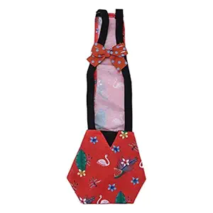 Pet Chicken Diapers, Generous Design Bow Tie Duck Diapers Bow Tie for Poultry(S, Flamingo)