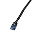 Produktbild LogiLink CP0140B CAT5e UTP Flat Patch Kabel, AWG 30, blau colour RJ45 short plug, schwarz, 15M