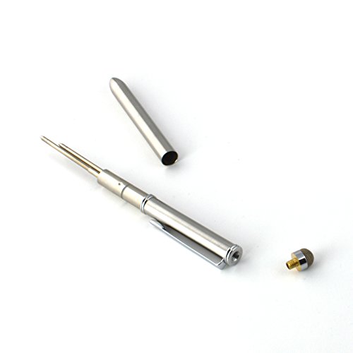 Executive Kugelschreiber und Mikrofaser TouchStift Stylus von Dockem; 2-farbige Tinten-Kombi (2 Tintenfarben in 1 Stift, rote & schwarz Tinte); kapazitiver Executive-Stift und Kugelschreiber mit doppeltem Zweck, Ultra-sensitive Micro-Hybrid-Faser-Netz-Stiftnoppenspitze für reibungsloses Gleiten, schlanke gebürstete Chrome-Veredelung, für jedes iPhone, iPad, Smartphone, Tablet, Touchscreen (Artikel DCKMST14) - 6