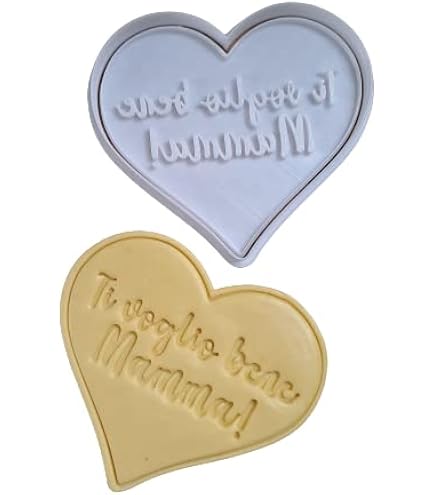 Papà Ti Voglio Bene - Tagliabiscotti Festa del Papà - Cookies Cutter - Stampo/Formina per biscotti - 8cm x 6cm x 1,2cm