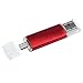 Produktbild Dual Head USB Flash Drive 64 GB/32GB/16GB/8GB, Transer® High Speed Verfeinern Anschluss USB 2.0 Flash Speicher Drive U Disk Datenspeicher Drive USB 2.0-Stick rot 32 GB
