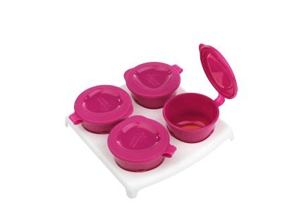 Tommee Tippee Pop up freezer pots & tray polyester plastic pink