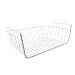 Produktbild LaDicha Mehrzweck-Lagerkorb Kleiderschrank Partition Metall Hängen Korb Kühlschrank Rack Büro Desktop Tisch Organizer Korb - White L