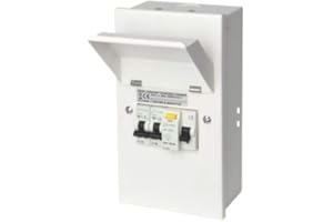 DANSON Metal 2-Way Garage Consumer Unit 63A 30mA RCD + 6A & 32A MCBs