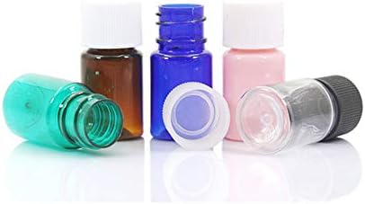 12PCS 5ML 0.2OZ Empty Refillable Color Random Plastic Mini Bottle with Screw Cap Portable Lotion Toner Jar Vial Holder Cosmetic Storage Container for Travel and Daily Life