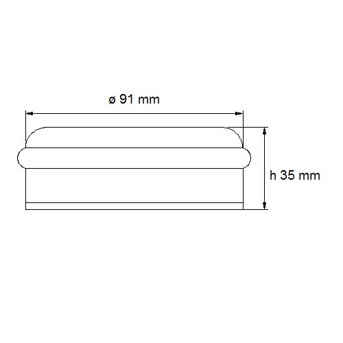 Türstopper Türpuffer Bodentürstopper massiv Metall – ø 91 mm – diverse Ausführungen (Messingoptik) - 2