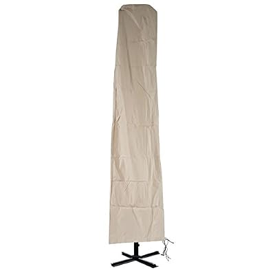 Mendler Housse de Protection Parasol déporté HWC Fermeture ? Glissi?re ~ 3x4m crème