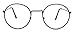 Produktbild Fast runde Streberbrille mit Metallrahmen Nerdbrille clear lens Klarglas Pantobrille N53 (Gunmetal)