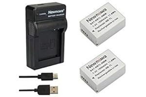 Newmowa NB-7L Batteria (confezione da 2) e Portable Micro USB Caricatore kit per Canon NB-7L Powershot SX30 IS, G12, SX30IS, G11, G10, CB-2LZ