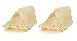 RvPaws Rawhide Snack Chewing Chew Shoes for Dogs and Puppies 3 inches White (Pack of 2)