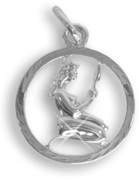 Sternzeichen Anhänger für Kinder Jungfrau Sterling Silber 925 (213282)