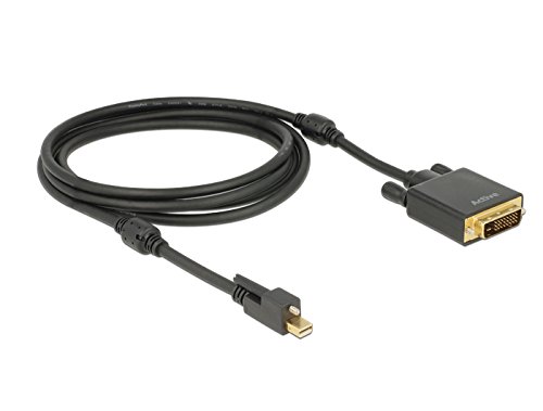 Delock 83726 Kabel mini Displayport 1.2 Stecker mit Schraube auf DVI Stecker 4K Aktiv 2 m schwarz - 2
