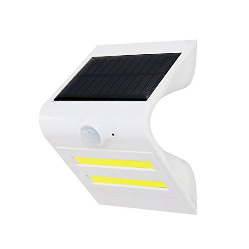 Preisvergleich Produktbild Tonffi LED Solarleuchte Bewegungsmelder / Solarlampe LED mit Bewegungsmelder / Wandleuchte / (IP65 1.5W 180LM Weiss / Kaltweiss 6000K) Strahler / Spot: Wasserdicht