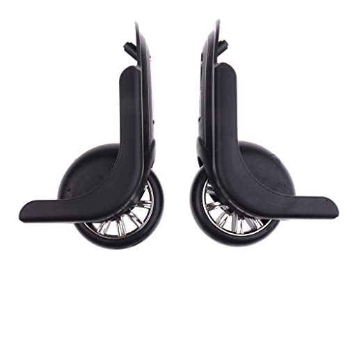 Dolity DIY Sinistra e Destra Bagagli Ruote di Trasporto Ruote - Nero - 79mm