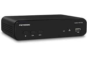 Metronic 441655 Zapbox HD-SO.3 - Receptor TDT-T2 HD, decodificador, sintonizador, Receptor TDT t2, función PVR para Grabar, Conector USB, HDMI, SCART, SPDIF, Mando a Distancia, Negro