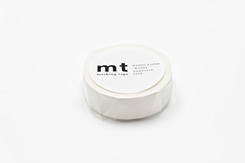 mt Washi Masking Tape Klebebandrolle matt weiß - 3