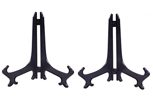 2pcs Black 3" Display Easel Stand Plate Bowl Picture Frame Photo Pedestal Holder