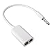 BLUTECH 3.5Mm Stereo Audio Male To 2 X 3.5Mm Female Earphone Splitter Cable Adapter For Apple Ipod Iphone Ipad,White RS.185.00