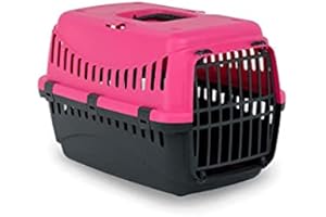 Caisse de transport NAYECO animaux de petite taille - rose - 46x31x32cm