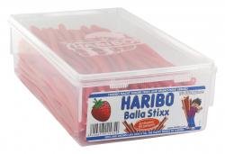 Haribo Balla Stixx (ehemals Balla Balla) Erdbeere, Gummibärchen, Weingummi, Fruchtgummi, 150 Stück, 1125g Dose