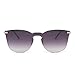 Produktbild JIMHALO Randlos Verspiegelt Sonnenbrille Ein Stück Metall Flach Brille Herren Damen(Silber/Grau)