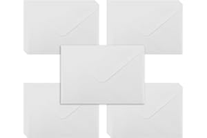 WYAN Mini Envelopes - 50 Pack 17 * 12cm White Classic Flap Envelope, B6 Envelopes, Small Parts Envelope, for Gift, Greeting Cards, Wedding, Business, Invitation (Card and Glue not Included)