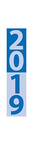Preisvergleich Produktbild Streifenplaner Compact Blau 2019: Wandplaner und Bürokalender als praktische Monatsübersicht I Streifenkalender schmal: 11,8 x 50 cm