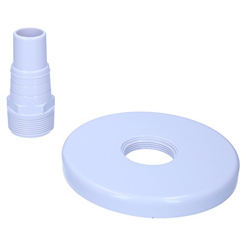 Saugplatte für Skimmer von SL247, zum Anschluss von Bodensaugern inkl. Schlauchtülle für 32/38mm Poolschlauch, passend für Miniskimmer mit einem Durchmesser von ca. 15,5cm - 6