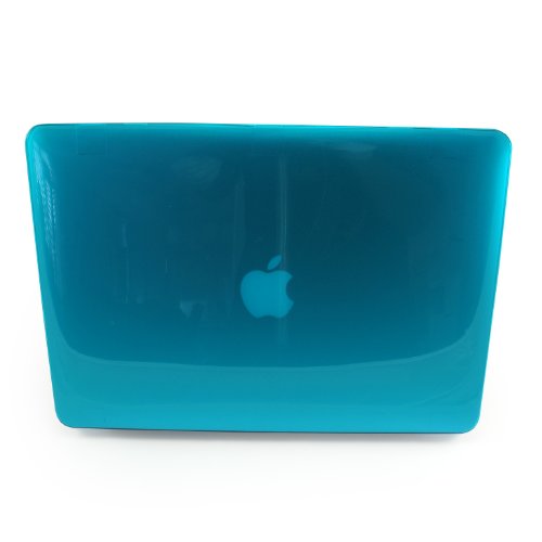 Incutex Protector Schutzhülle Cover Case Notebookhülle Hartschale Hartschalenkoffer Crystal Case Etui Tasche MacBook Air 13″ / 13,3 Zoll Notebook Hardcase Schutz Hülle Unibody Transparent Blau - 3