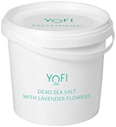YOFI Professional Natural Dead Sea Salt with Lavender Flowers enriched with organic minerals and trace elements 1000g