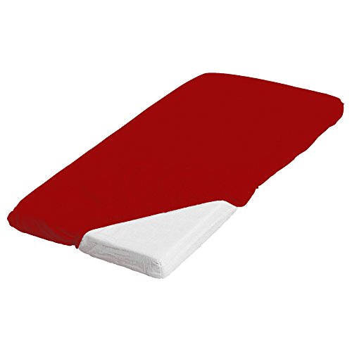 Children fitted sheet 60 x 120 to 70 x 140 cm 100% Cotton, red, 70 x 140 cm