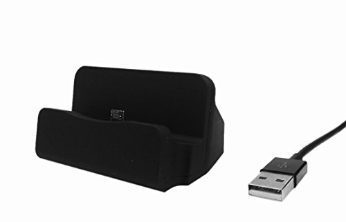 HubLines® – Premium Lade und Dockingstation für Smartphone mit Micro-USB Anschluss Stecker in Schwarz – für Samsung, HTC, LG, Huawei, Xiaomi, Android, Tablets, Smartphone und Handy – Halter/Ständer/Cradle/Ständer/Pack/Dock/MiniDock Desktop-Dock/Ladegerät/Ladehalterung - 2