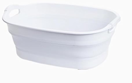 Liuyu · outdoor home Bathtub Pet Silica Gel Fold Child Portable Baby Laundry Tub ( Color : White )