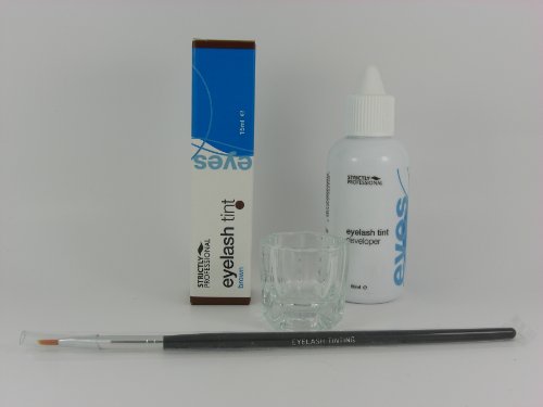 Strictly Professional Eyelash Eyebrow Tint Tinting Kit Dye Brown Tint Brush Dish Oxidant
