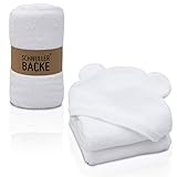 100% BAUMWOLLE - Das Handtuch der Marke Schnullerbacke besteht aus 100% edler und natürlicher Baumwolle. Dadurch ist es sehr hautfreundlich und weist ein geringes Allergiepotenzial auf.