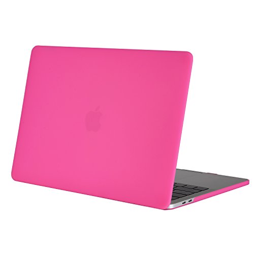 MOSISO MacBook Pro 13 Hülle 2016 - Ultra Slim Hochwertige Plastik Hartschale Tasche Schutzhülle Snap Case für NEUESTE MacBook Pro 13 Zoll (2016 Freisetzung) A1706 / A1708 mit/ohne Touch Bar and Touch ID, Rosa Rot