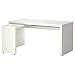 Produktbild Unbekannt IKEA MALM Schreibtisch Büro mit ausziehbarer Tischplatte weiß 151x65cm