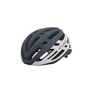 GIRO AGILIS CYCLING HELMET (MATTE PORTARO GREY/WHITE/RED, SUPERFIT SMALL: 51-55 CMS)