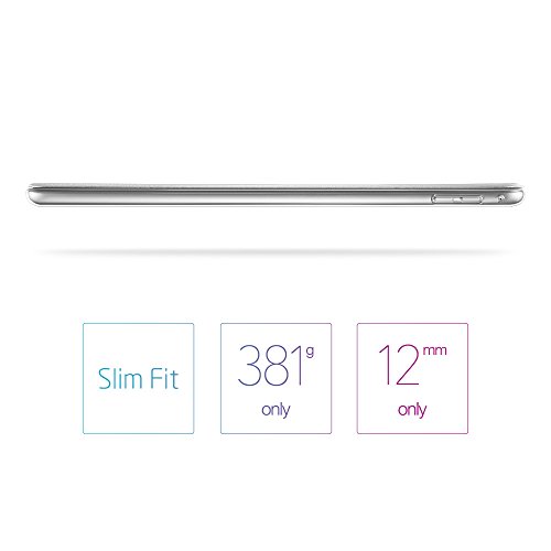 iPad Pro 12.9 (2015 Moell) Hülle, ESR® Auto Schlaf/Aufwachenen Funktion PU Ledertasche mit Translucent Rücken Abdeckung (Silikon Rahmen + Hart PC Zurück) mit Kühlloch Schutzhülle für iPad Pro 12.9 (Blau) - 8