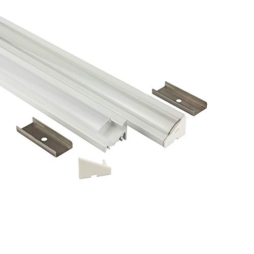 Preisvergleich Produktbild LED Aluprofil A20 weiss 2x Halter Metall