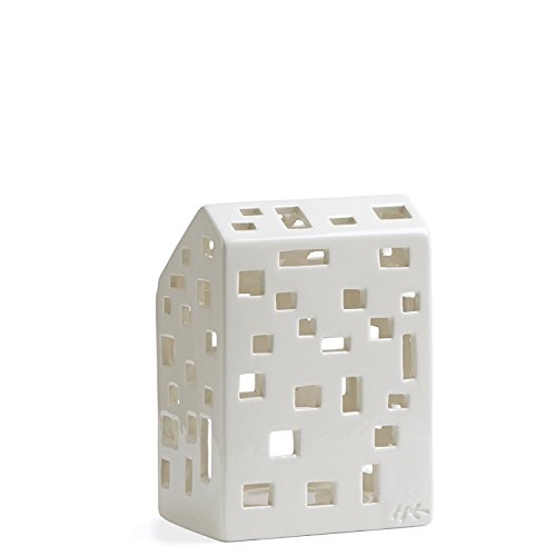 Kähler Urbania - Portavelas (cerámica, 8 x 14,5 cm), Color Blanco
