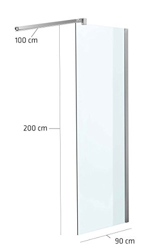Preisvergleich Produktbild Duschabtrennung 90x200x100cm rechteckig klarglas