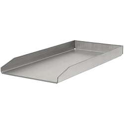 BBQ-Toro Plancha en acier inoxydable, rectangulaire, 26 x 44,5 cm, universelle et massive - Plaque de cuisson pour barbecue au gaz, au charbon et plus